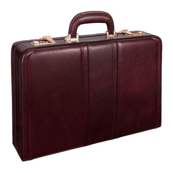 Mckleinusa Mcklein USA 80436 3.5 in. Daley Leather Attach Briefcase; Burgundy - V Series 80436